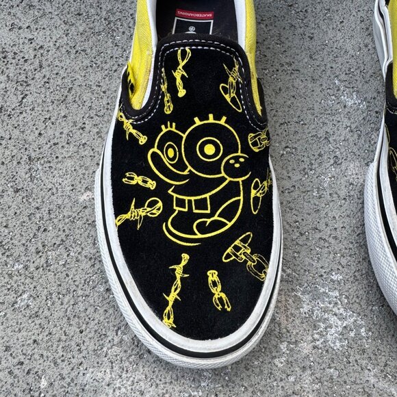 VANS X SPONGEBOB SQUAREPANTS Slip-On Sneakers Mens 4 35 Gigliotti Running Shoes - Picture 2 of 14